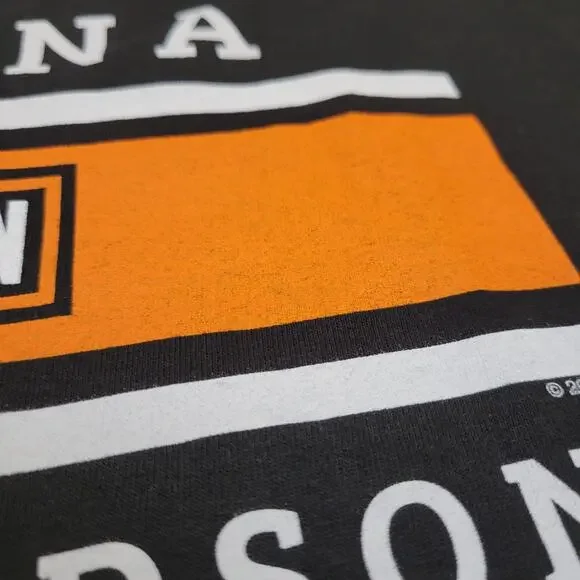 HARLEY DAVIDSON Shirt XL Black Orange Daytona FL Teddy Morse ColorBlock Logo New - Picture 10 of 10